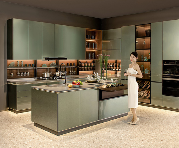 Modern Stainless Steel Kitchen Cabinets