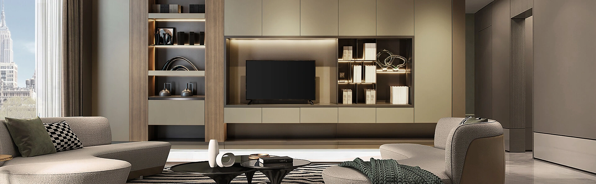 Application Scenario of Stainless Steel TV Cabinet