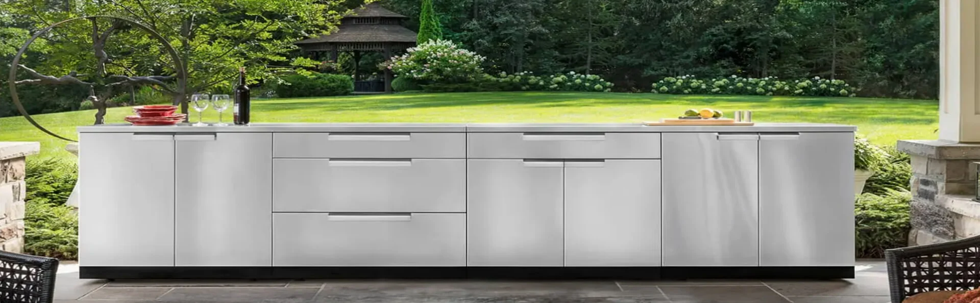 Outdoor Stainless Steel Kitchen Cabinets Design