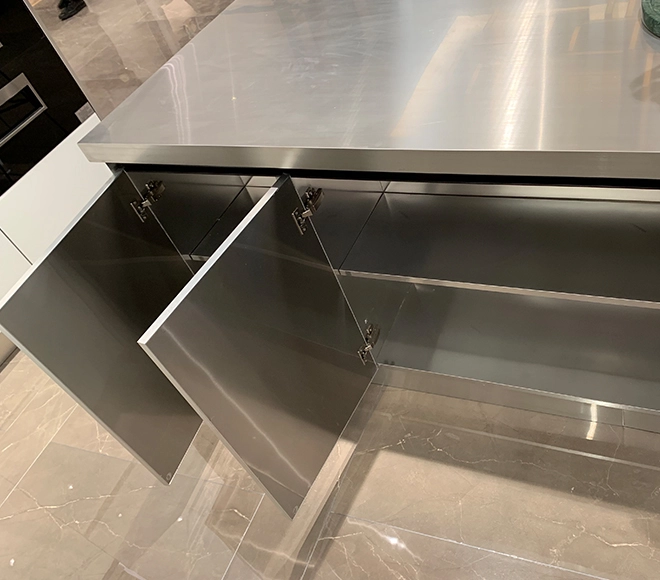 stainless steel kitchen pantry