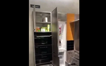 Functional stainless steel kitchen cabinet from Baineng